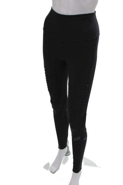 Alo Womens Ankle Leggings Black Polyester Athleisure Size XS