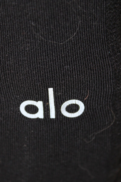 Alo Womens Ankle Leggings Black Polyester Athleisure Size XS
