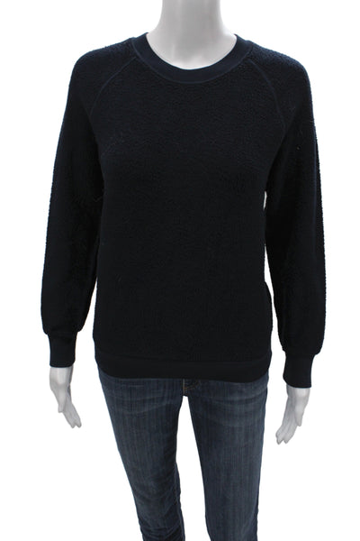 Perfect White Tee Womens Black Pullover Sweatshirt Crew Neck Cotton Size XS