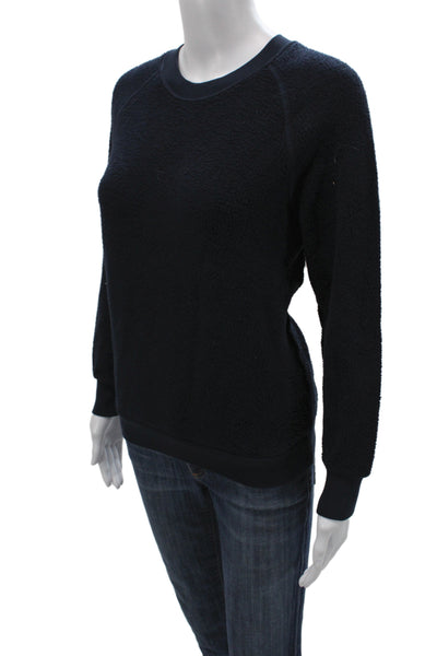 Perfect White Tee Womens Black Pullover Sweatshirt Crew Neck Cotton Size XS