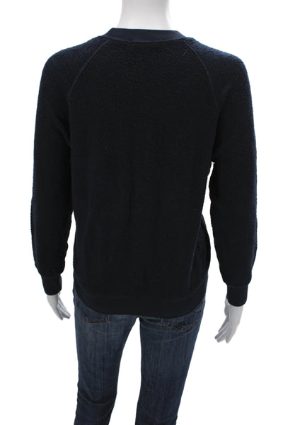 Perfect White Tee Womens Black Pullover Sweatshirt Crew Neck Cotton Size XS