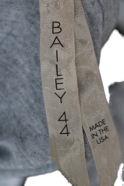 Bailey 44 Womens Gray Scoop Neck Tunic Blouse Short Sleeve Rayon Size S