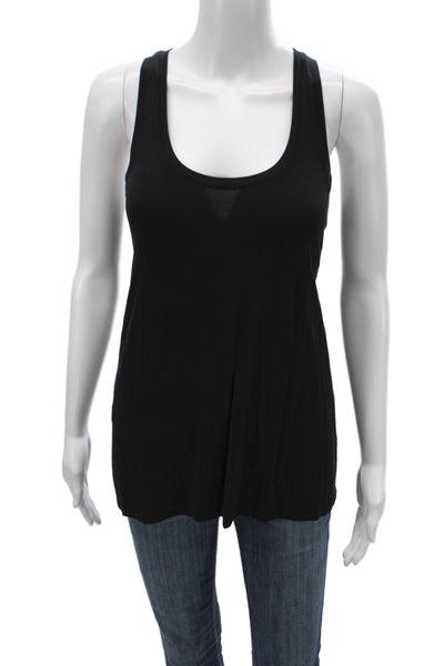 Vince Womens Black Basic Tank Scoop Neck Sleeveless MicroModal Size M