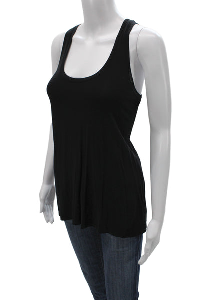 Vince Womens Black Basic Tank Scoop Neck Sleeveless MicroModal Size M
