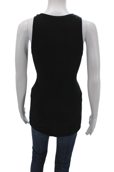 Vince Womens Black Basic Tank Scoop Neck Sleeveless MicroModal Size M