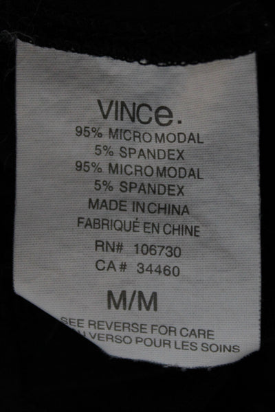 Vince Womens Black Basic Tank Scoop Neck Sleeveless MicroModal Size M