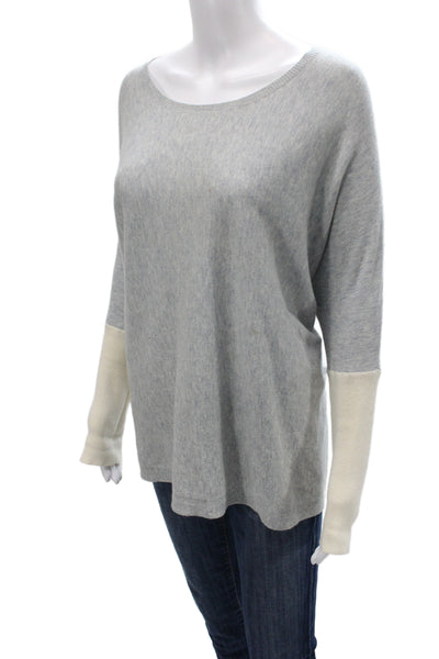 Raffi Womens Pullover Sweater Gray Long Sleeve Cotton Size One Size