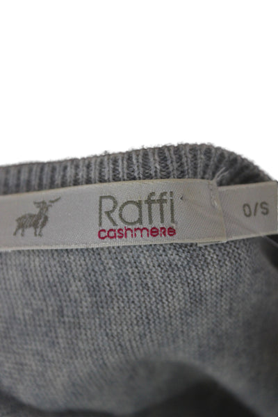 Raffi Womens Pullover Sweater Gray Long Sleeve Cotton Size One Size