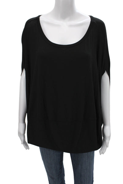 Bailey 44 Womens Black Basic Scoop Neck Short Sleeve Blouse Size S