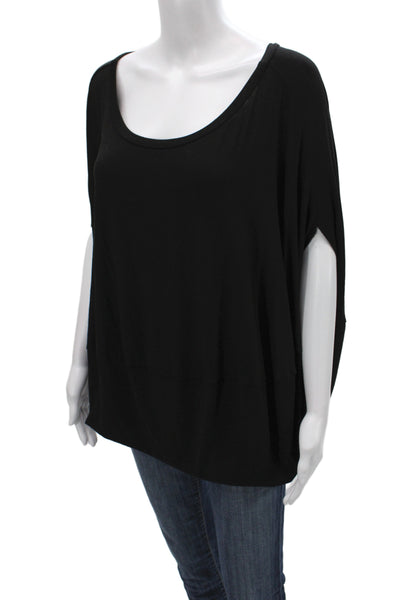 Bailey 44 Womens Black Basic Scoop Neck Short Sleeve Blouse Size S