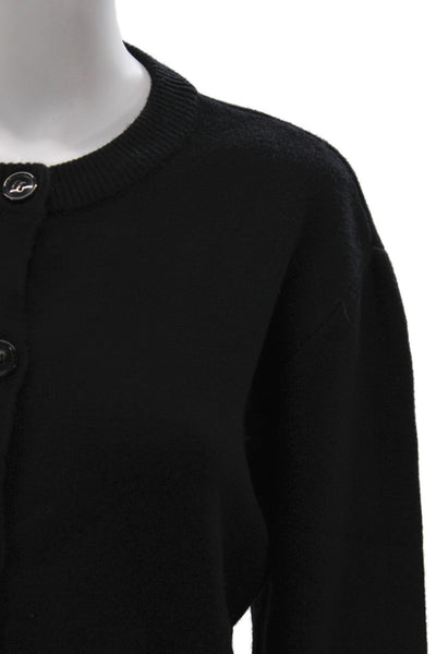Beige Botany Womens Cardigan Sweater Black 44% Viscose Long Sleeve Size S
