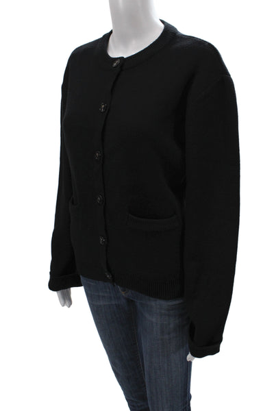 Beige Botany Womens Cardigan Sweater Black 44% Viscose Long Sleeve Size S