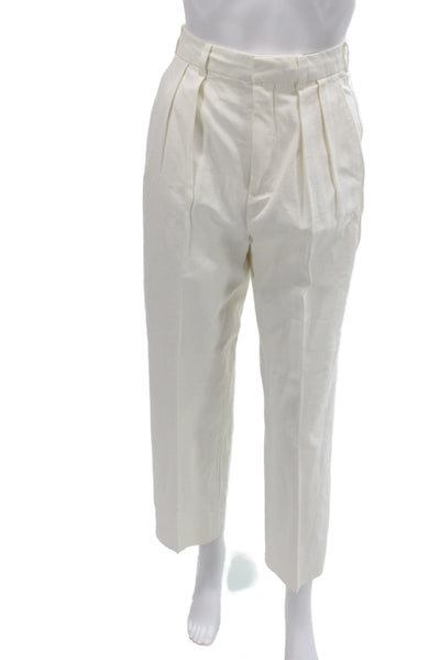 The Great Womens Cropped White Cotton Pants Size 26