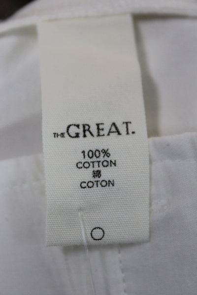 The Great Womens Cropped White Cotton Pants Size 26