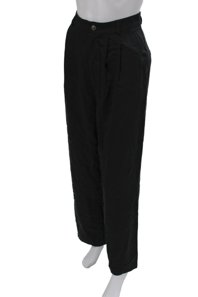 Reformation Womens Dress Pants Black 100% Tencel Button Inseam 28 Size 6