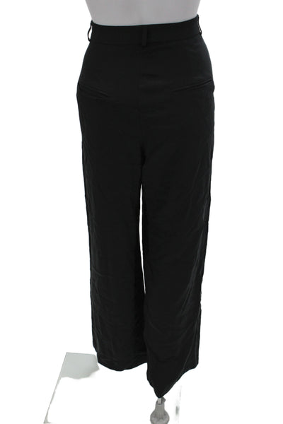 Reformation Womens Dress Pants Black 100% Tencel Button Inseam 28 Size 6