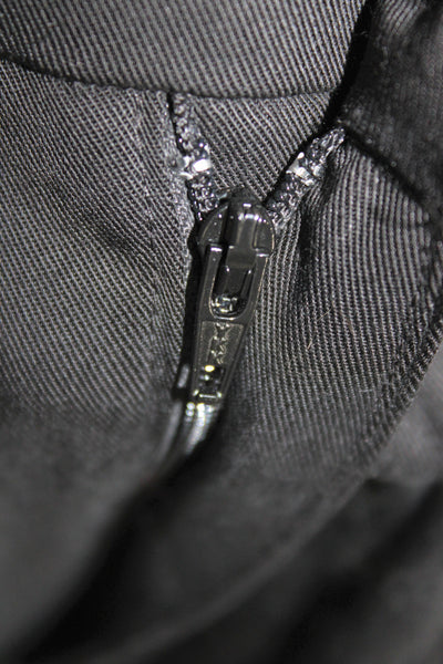 Reformation Womens Dress Pants Black 100% Tencel Button Inseam 28 Size 6