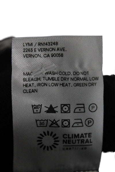 Reformation Womens Dress Pants Black 100% Tencel Button Inseam 28 Size 6