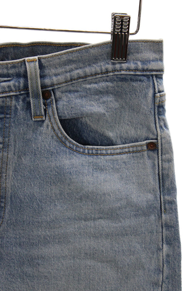 Levi's Womens Straight Jeans Blue Cotton High Rise Size 28