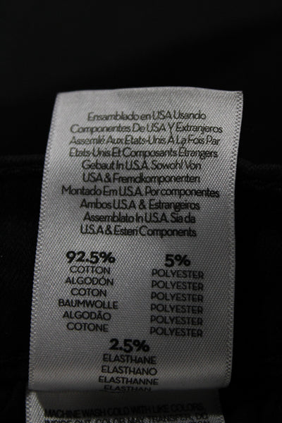 Mother Women Ankle Jeans Black High Rise Cotton Button Inseam 30 Size 28