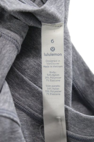Lululemon Women Gray Crew Neck Short Sleeve Basic T-Shirt Size 6