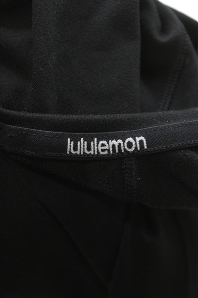 Lululemon Women Pullover Crew Neck Cotton Long Sleeve Top Black Size S