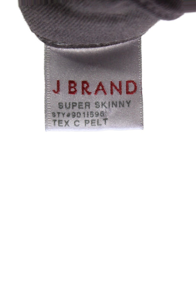 J Brand Womens Brown Cotton Low Rise Skinny Jeans Size 28