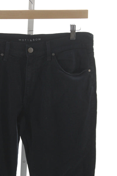 Mott and Bow Mens Black Straight Cotton Jeans Size 32