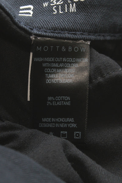 Mott and Bow Mens Black Straight Cotton Jeans Size 32