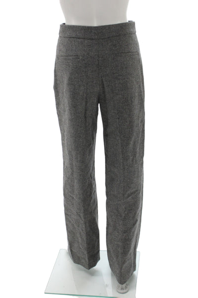 Sezane Womens Virgin Wool Gray Dress Pants Button Closure Size 4