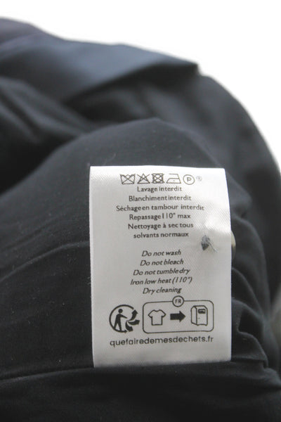 Sezane Womens Virgin Wool Gray Dress Pants Button Closure Size 4