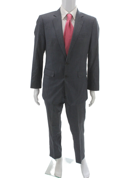 Alton Lane Mens Gray Striped 2 Piece Suit Size 38
