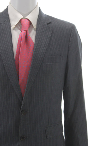 Alton Lane Mens Gray Striped 2 Piece Suit Size 38