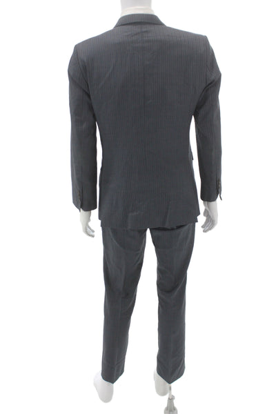 Alton Lane Mens Gray Striped 2 Piece Suit Size 38