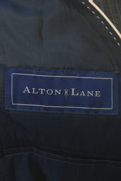Alton Lane Mens Gray Striped 2 Piece Suit Size 38