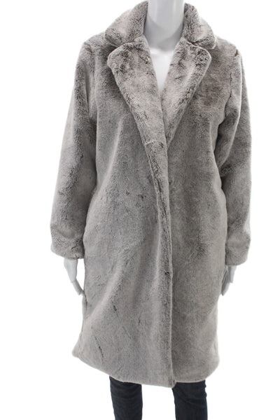 Sage The Label Women Overcoat Gray Long Sleeve Winter Size XS