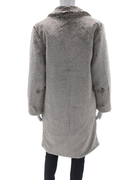 Sage The Label Women Overcoat Gray Long Sleeve Winter Size XS