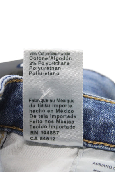 AG Adriano Goldschmied Women Ankle Jeans Blue Cotton High Rise Size 26