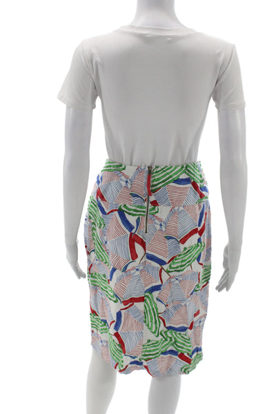 Anthropologie Women Straight Pencil Skirt Multicolor Knee-Length Size 38
