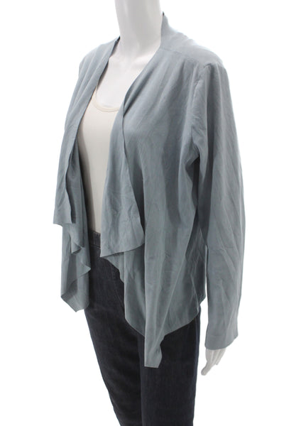 Zara Basic Collection Women Blue Faux Suede Basic Jacket Size L