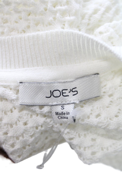 Joes Womens Basic White Crew Neck Short Sleeve T-Shirt Size S