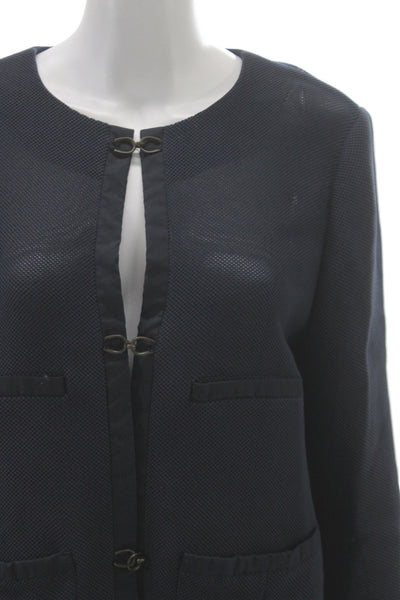 Piazza Sempione Women Basic Jacket Blue Long Sleeve Size S