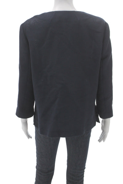 Piazza Sempione Women Basic Jacket Blue Long Sleeve Size S