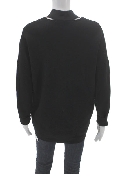 & Other Stories Womens V Neck 100% Wool Cardigan Black Long Sleeve Size XS
