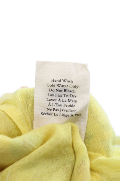 Love Shack Fancy Womens Yellow Floral Cotton Mini Skirt Size XS