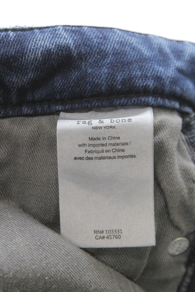 Rag & Bone Womens Ankle Jeans Blue Mid Rise Cotton Size 28