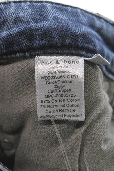 Rag & Bone Womens Ankle Jeans Blue Mid Rise Cotton Size 28