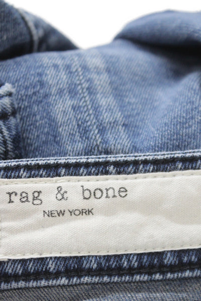 Rag & Bone Womens Ankle Jeans Blue Mid Rise Cotton Size 28