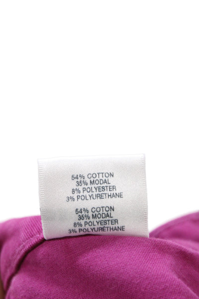 J Brand Women Ankle Pants Purple Button 54% Cotton Size 25