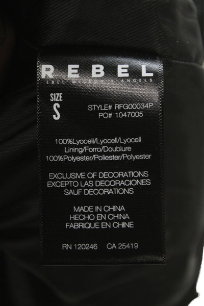 Rebel Wilson x Angels Womens Pink Lyocell Bomber Jacket Zip Size S